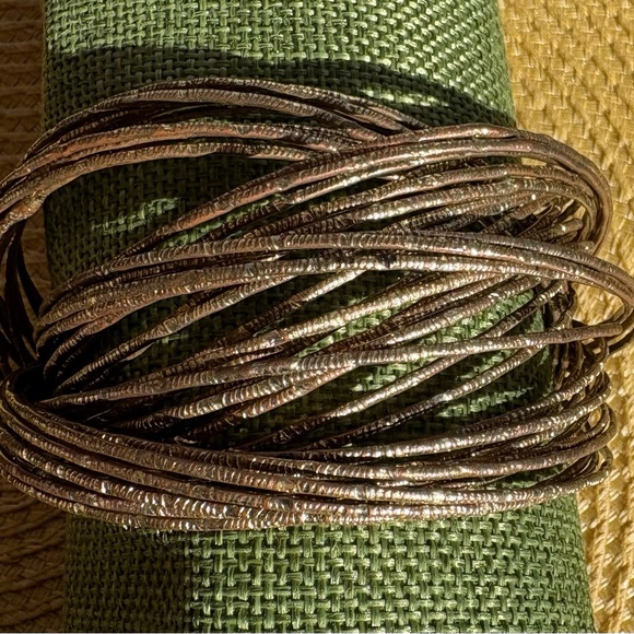 Gold-Tone 43 Interlocking Bangle Bracelets - Picture 4 of 9